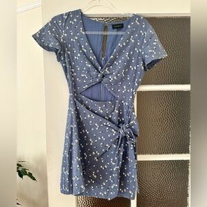 Majorelle blue floral mini size x small